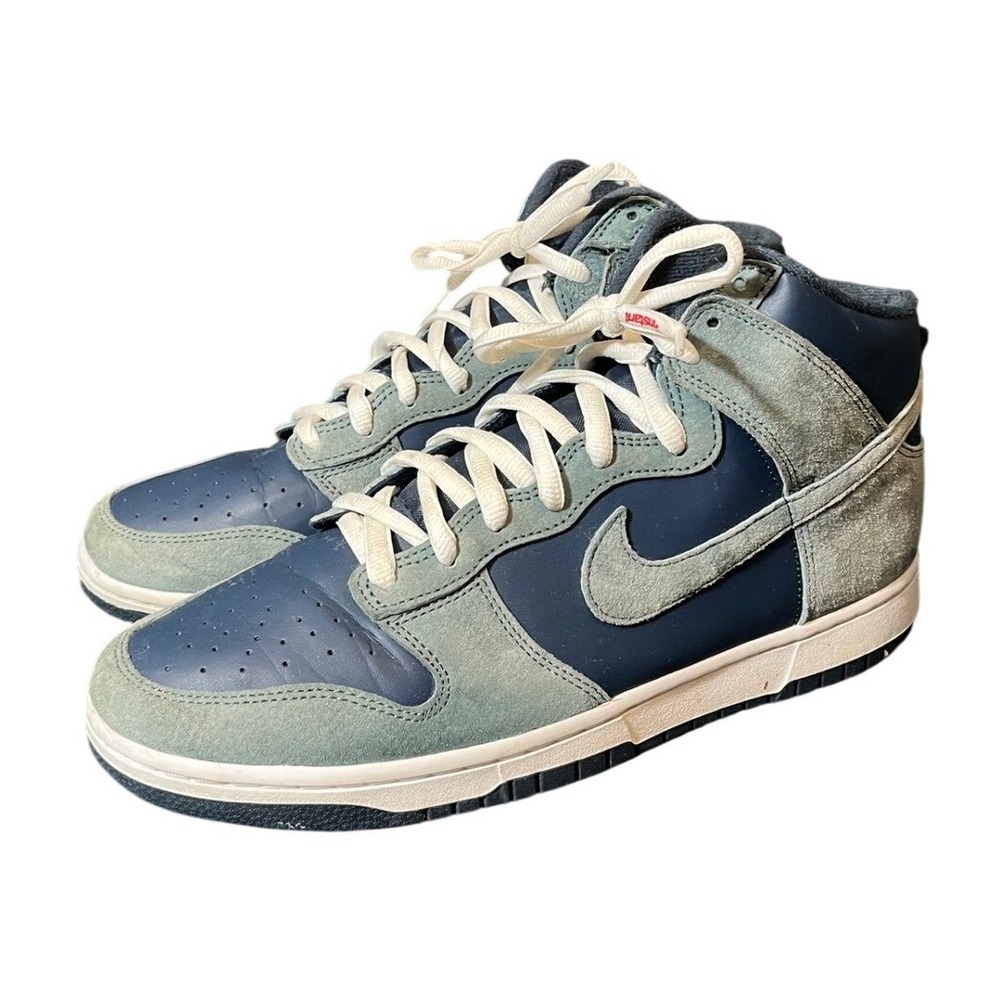 Nike Dunk High Retro Premium Armory Navy Mineral Slate Mens Shoes Sneaker Sz 12